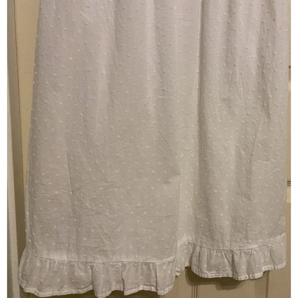 Adonna Sleepwear Nightgown Cotton Swiss Dot Sz M Cottagecore Prairie Romantic - Picture 15 of 15